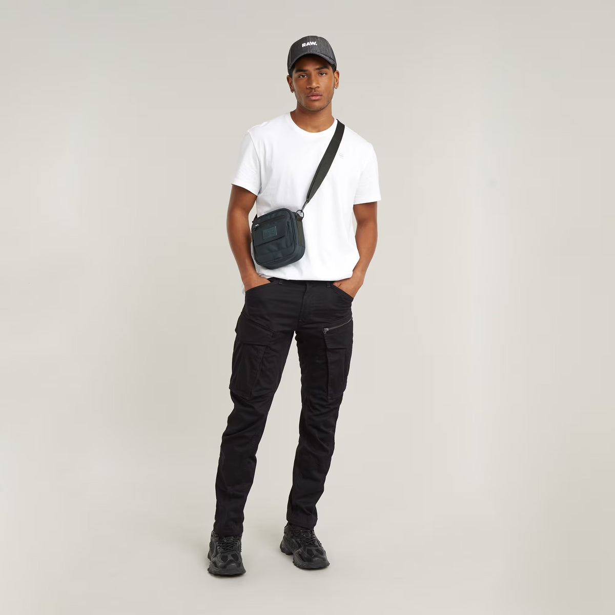 G-STAR RAW Ανδρικό Παντελόνι Cargo Βαμβάκι Μαύρο Regular Fit D02190-5126-6484/34-dk black 1822011