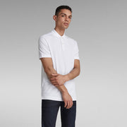 G-STAR RAW Ανδρικό T-shirt Polo Βαμβάκι/Ελαστάνη Λευκό Slim Fit D11595-5864-110/110-white 1809148 1822000