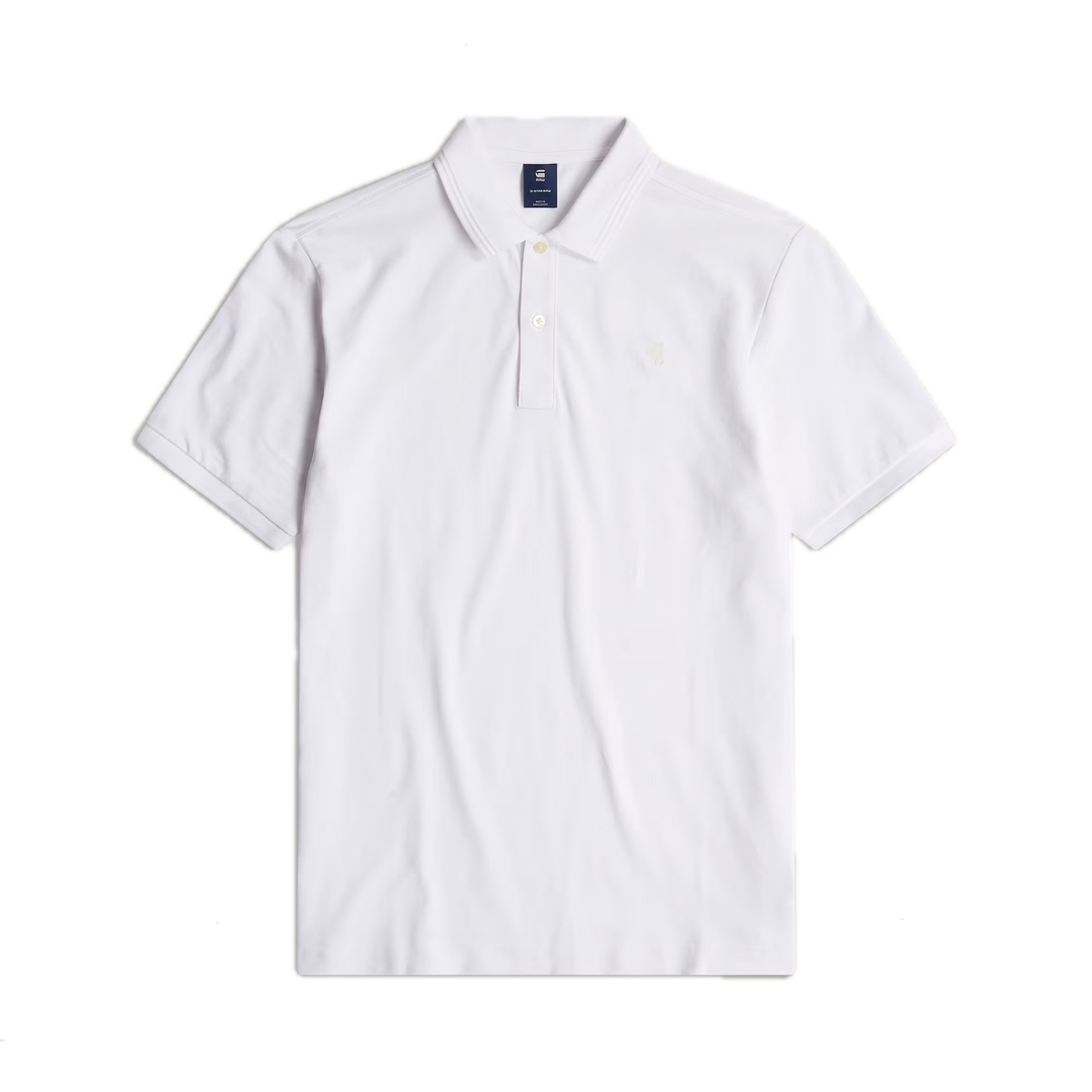 G-STAR RAW Ανδρικό T-shirt Polo Βαμβάκι/Ελαστάνη Λευκό Slim Fit D11595-5864-110/110-white 1809148 1822000