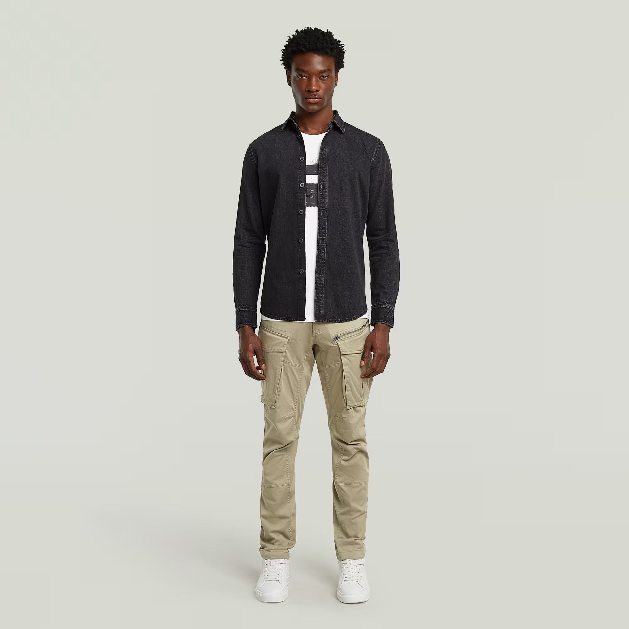 G-STAR RAW Ανδρικό Παντελόνι Cargo ROVIC ZIP Μπέζ Βαμβάκι/Ελαστάνη Tapered Fit 3D D02190-5126-239 DUNE 1821993