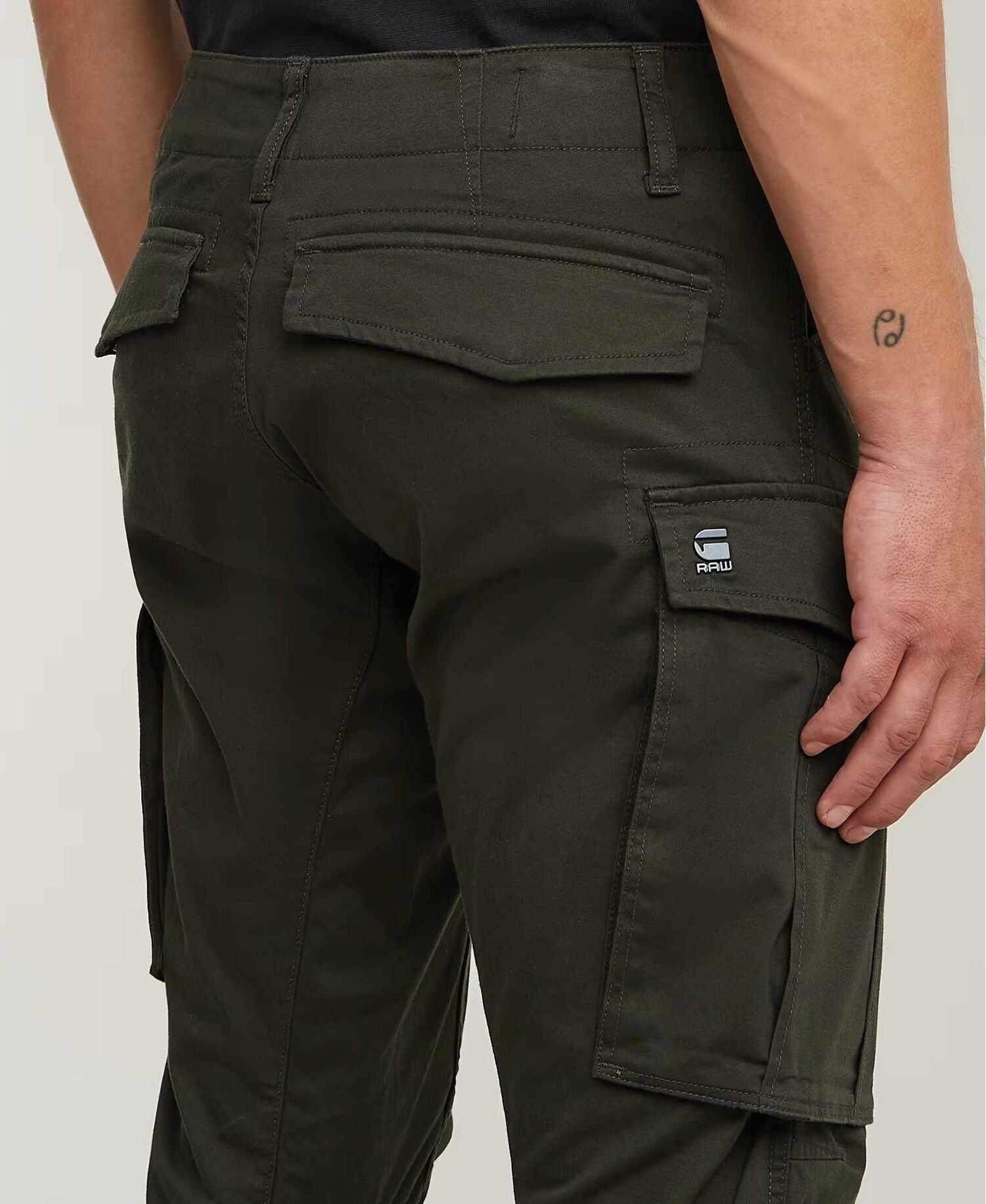 G-STAR RAW Ανδρικό Παντελόνι Cargo ROVIC ZIP Χακί Βαμβάκι/Ελαστάνη Tapered Fit 3D D02190-5126-995 asfalt 1822001
