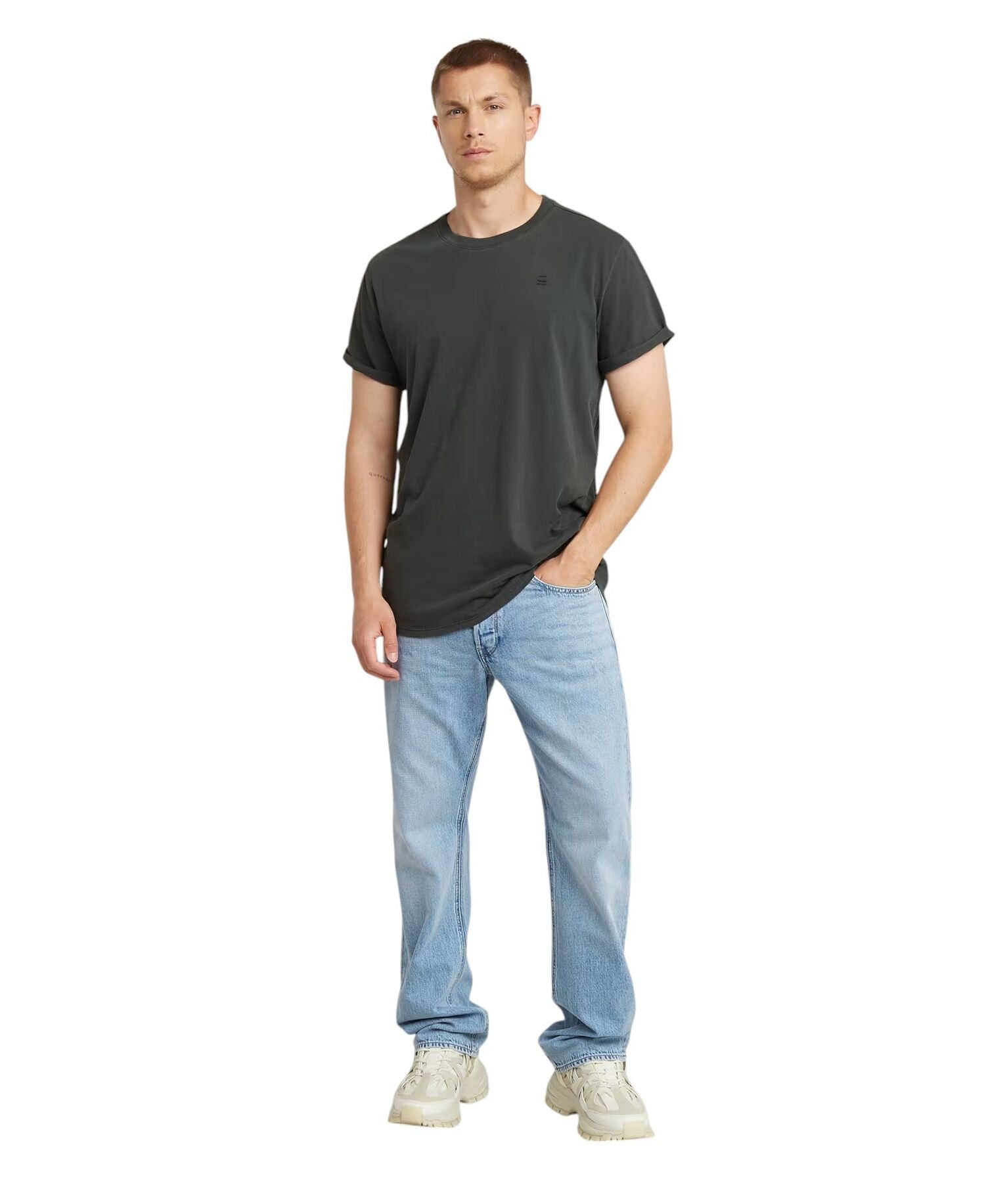 G-STAR RAW Ανδρικό T-shirt Βαμβάκι Μαύρο Regular Fit D16396-2653-B564/dk black gd 1822041