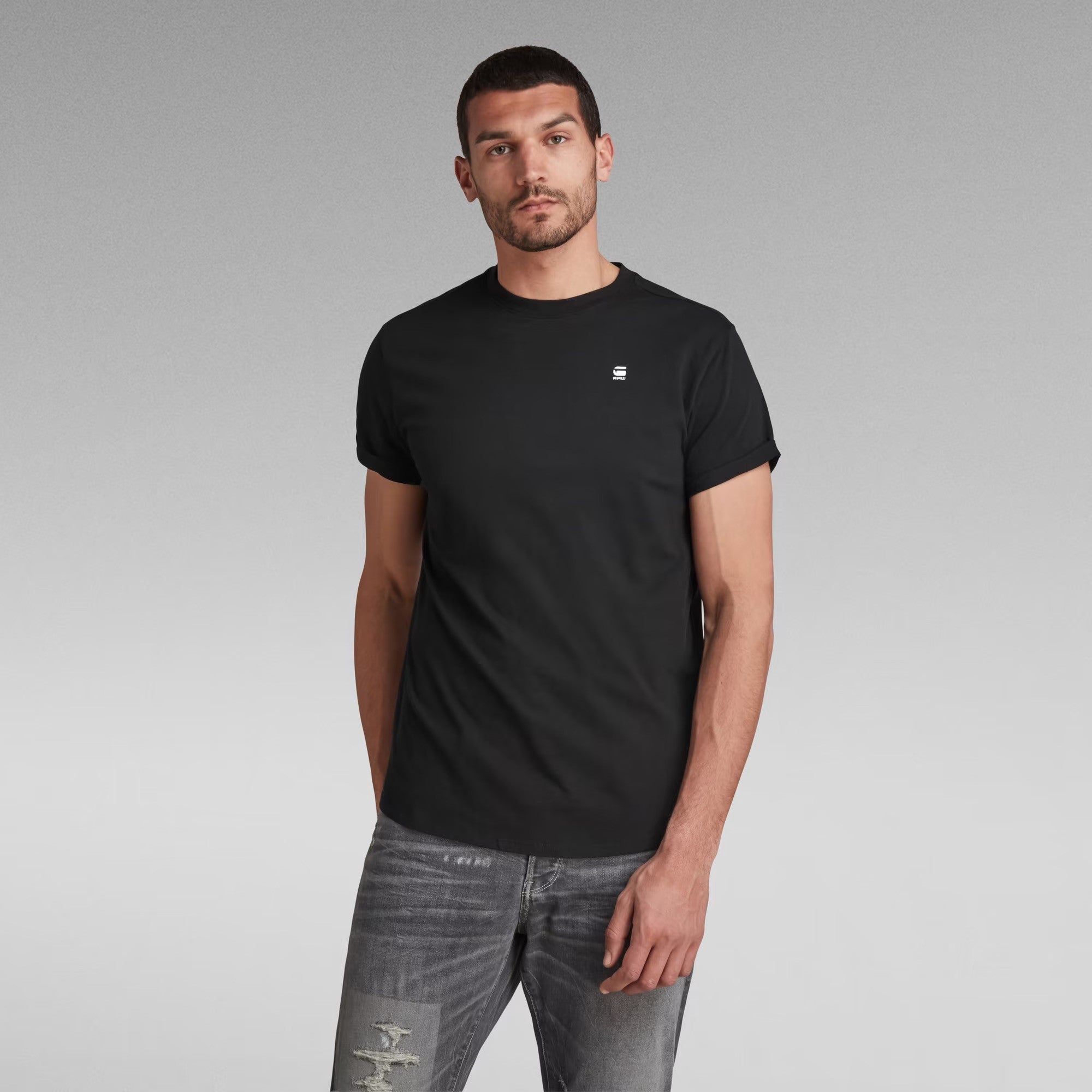 G-STAR RAW Ανδρικό T-shirt Βαμβάκι Μαύρο Relaxed Fit D16396-B353-6484/6484-dk black 1822029