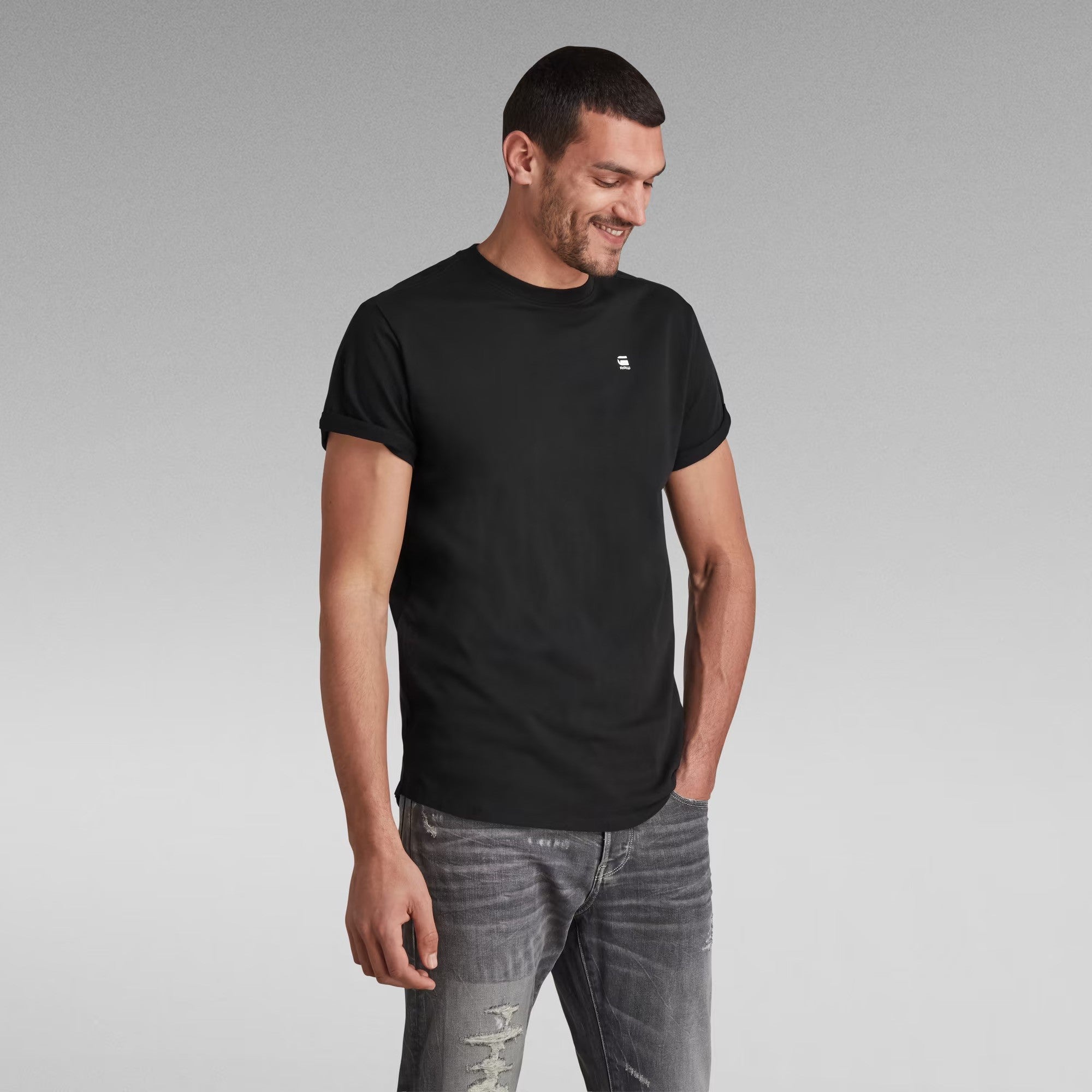 G-STAR RAW Ανδρικό T-shirt Βαμβάκι Μαύρο Relaxed Fit D16396-B353-6484/6484-dk black 1822029