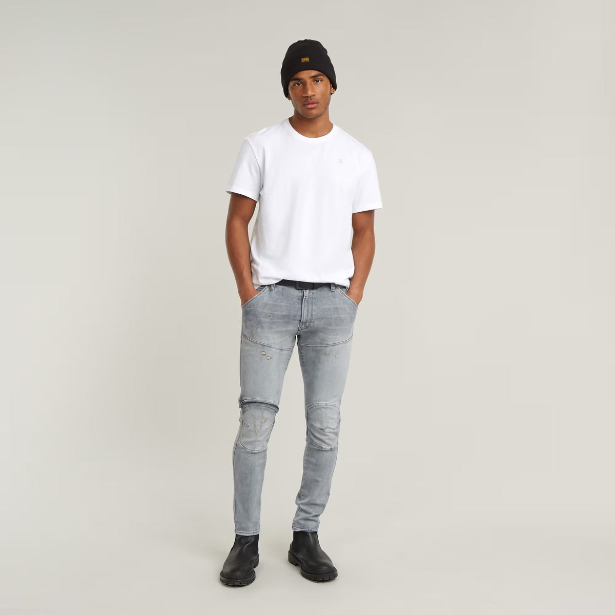 G-STAR RAW Ανδρικό T-shirt Βαμβάκι Λευκό Regular Fit D16411-336-110-white 1821607 1822043