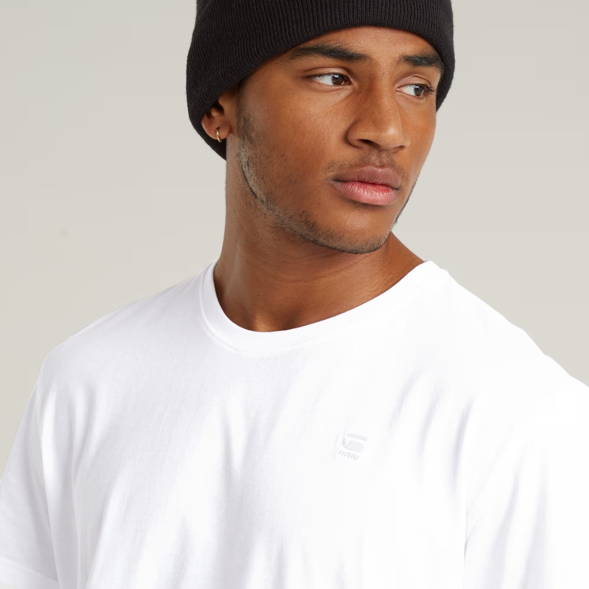 G-STAR RAW Ανδρικό T-shirt Βαμβάκι Λευκό Regular Fit D16411-336-110-white 1821607 1822043