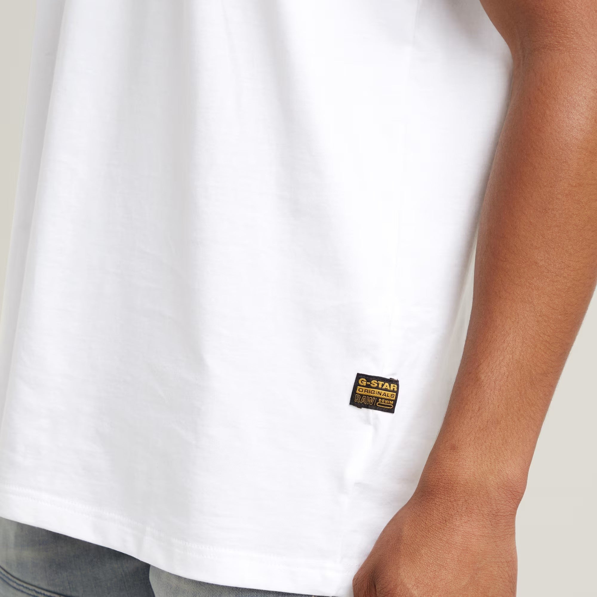 G-STAR RAW Ανδρικό T-shirt Βαμβάκι Λευκό Regular Fit D16411-336-110-white 1821607 1822043