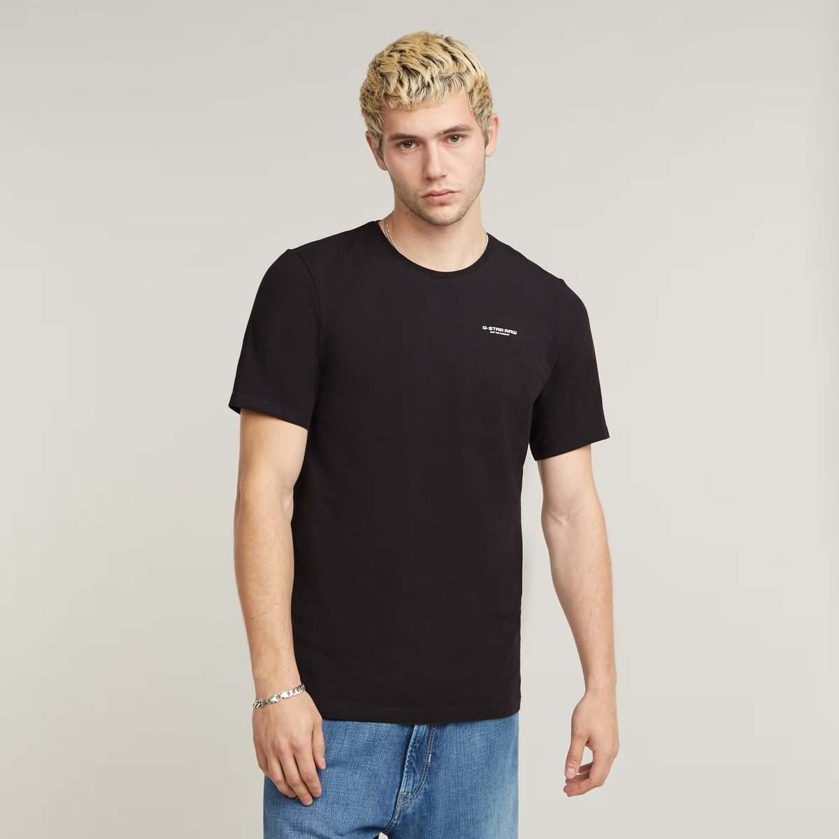 G-STAR RAW Ανδρικό T-shirt Βαμβάκι Μαύρο Regular Fit D19070-C723-6484/dk black 1822030
