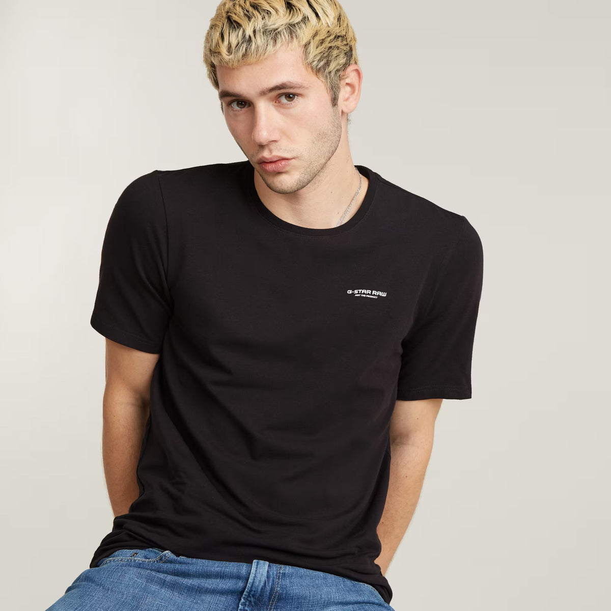 G-STAR RAW Ανδρικό T-shirt Βαμβάκι Μαύρο Regular Fit D19070-C723-6484/dk black 1822030