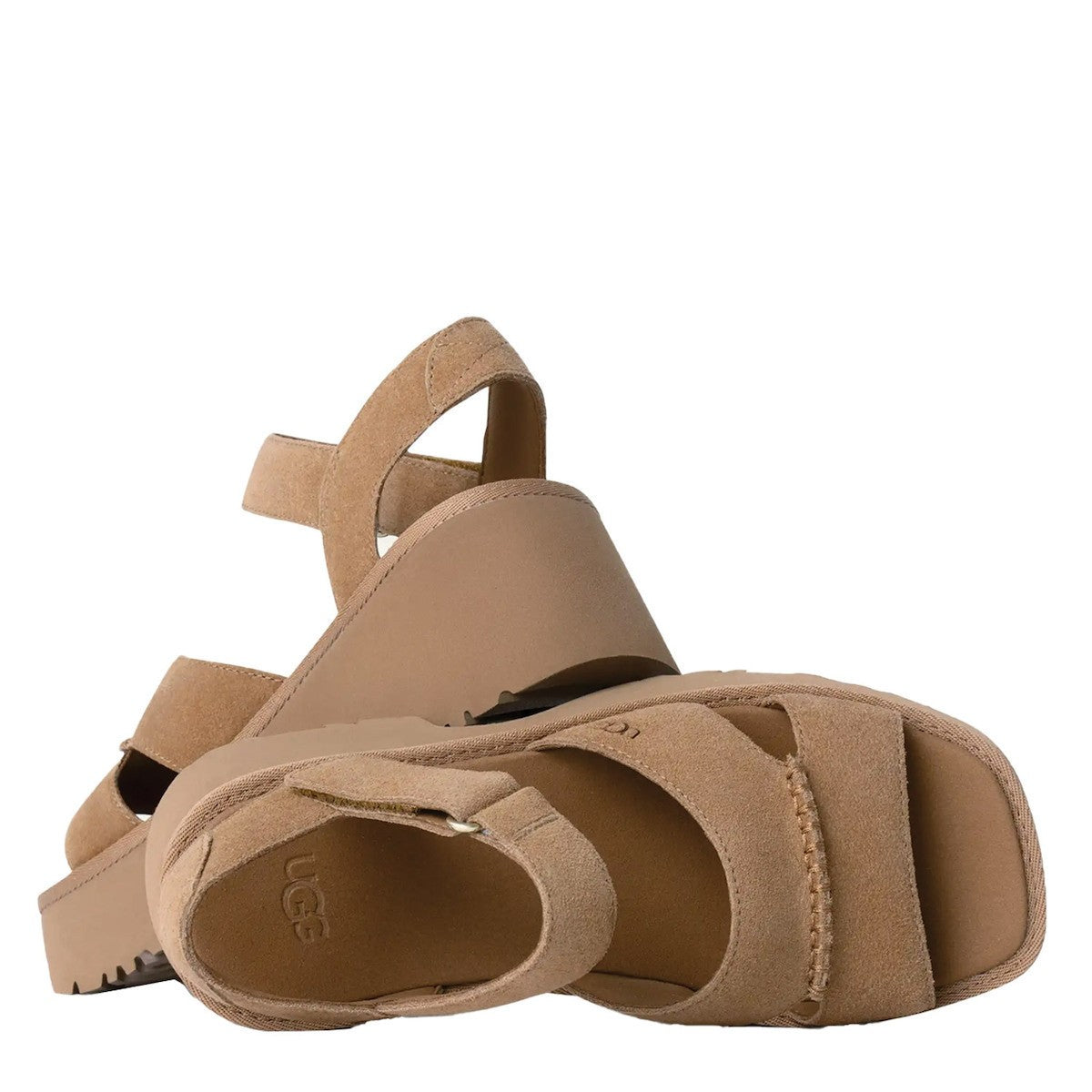 UGG Australia Γυναικεία Πέδιλα New Heights Δέρμα/Καστόρι Μπέζ 1167475-MDSD 1821992