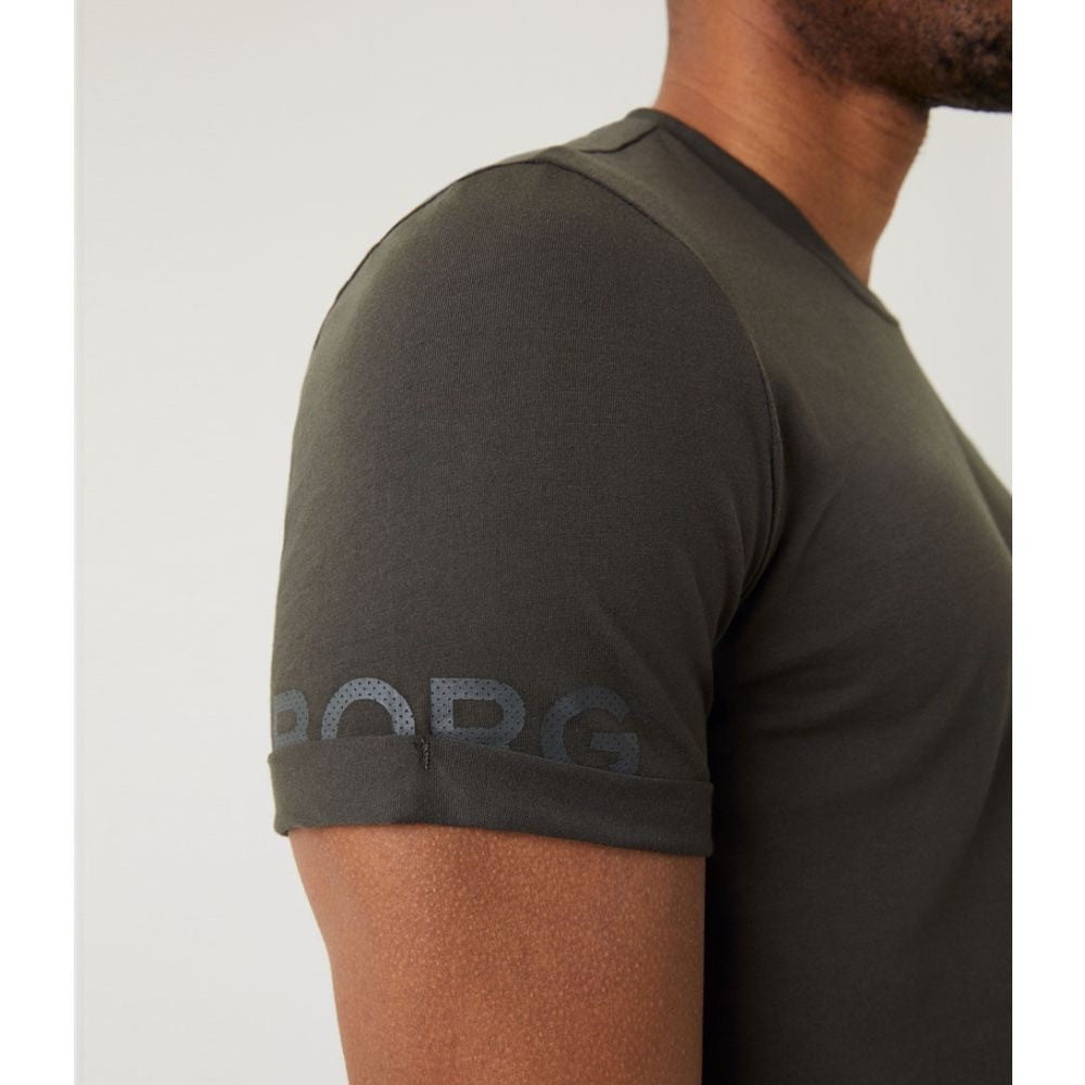 BJORN BORG Ανδρικό T-Shirt Πολυεστέρας/Βαμβάκι Χακί 10000166-GY013 1822208