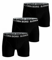 BJORN BORG Ανδρικά Μποξεράκια 3 Τμχ Βαμβάκι/Ελαστάνη Μαύρα 10000933-MP001 1822212