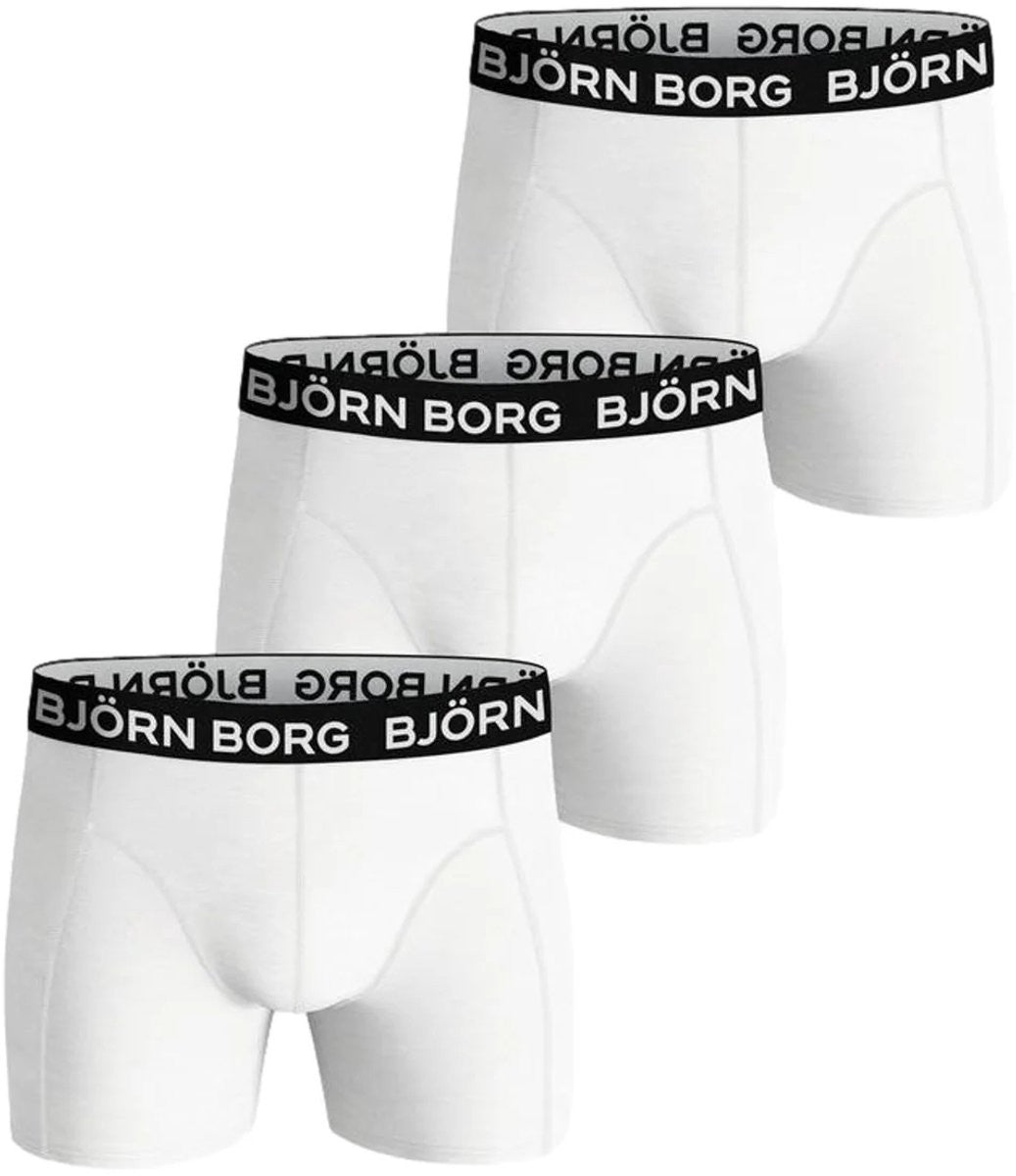 BJORN BORG Ανδρικά Μποξεράκια 3 Τμχ Βαμβάκι/Ελαστάνη Λευκά 10000933-MP002 1822213
