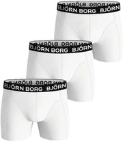 BJORN BORG Ανδρικά Μποξεράκια 3 Τμχ Βαμβάκι/Ελαστάνη Λευκά 10000933-MP002 1822213