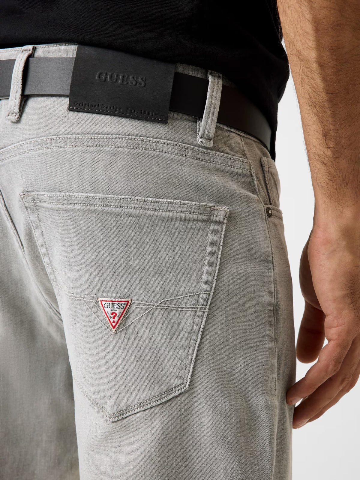 GUESS Ανδρικό Παντελόνι Jeans Βαμβάκι/Ελαστάνη Γκρί Straight Fit M6RAN2D0623-TER1 THE TERRAIN 1823462