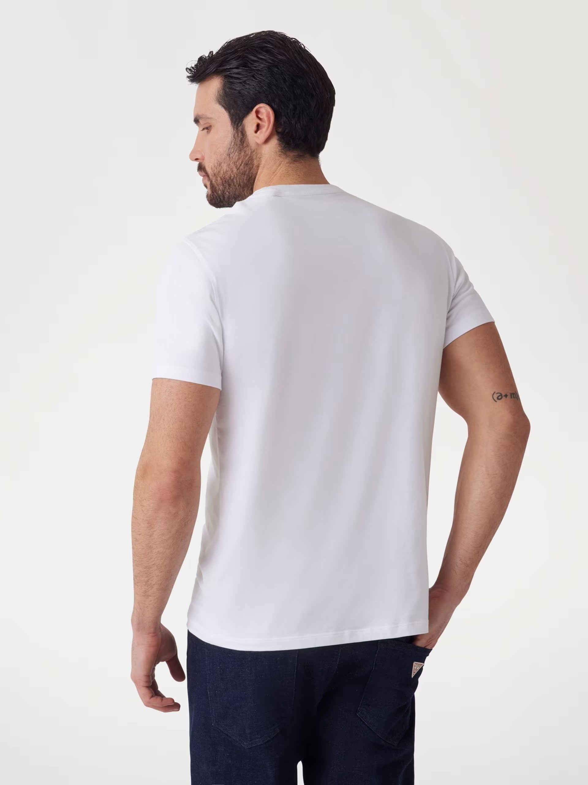 GUESS Ανδρικό T-Shirt Βαμβάκι Λευκό Slim Fit M4GI70KC9X0-G011PURE WHITE 1823453