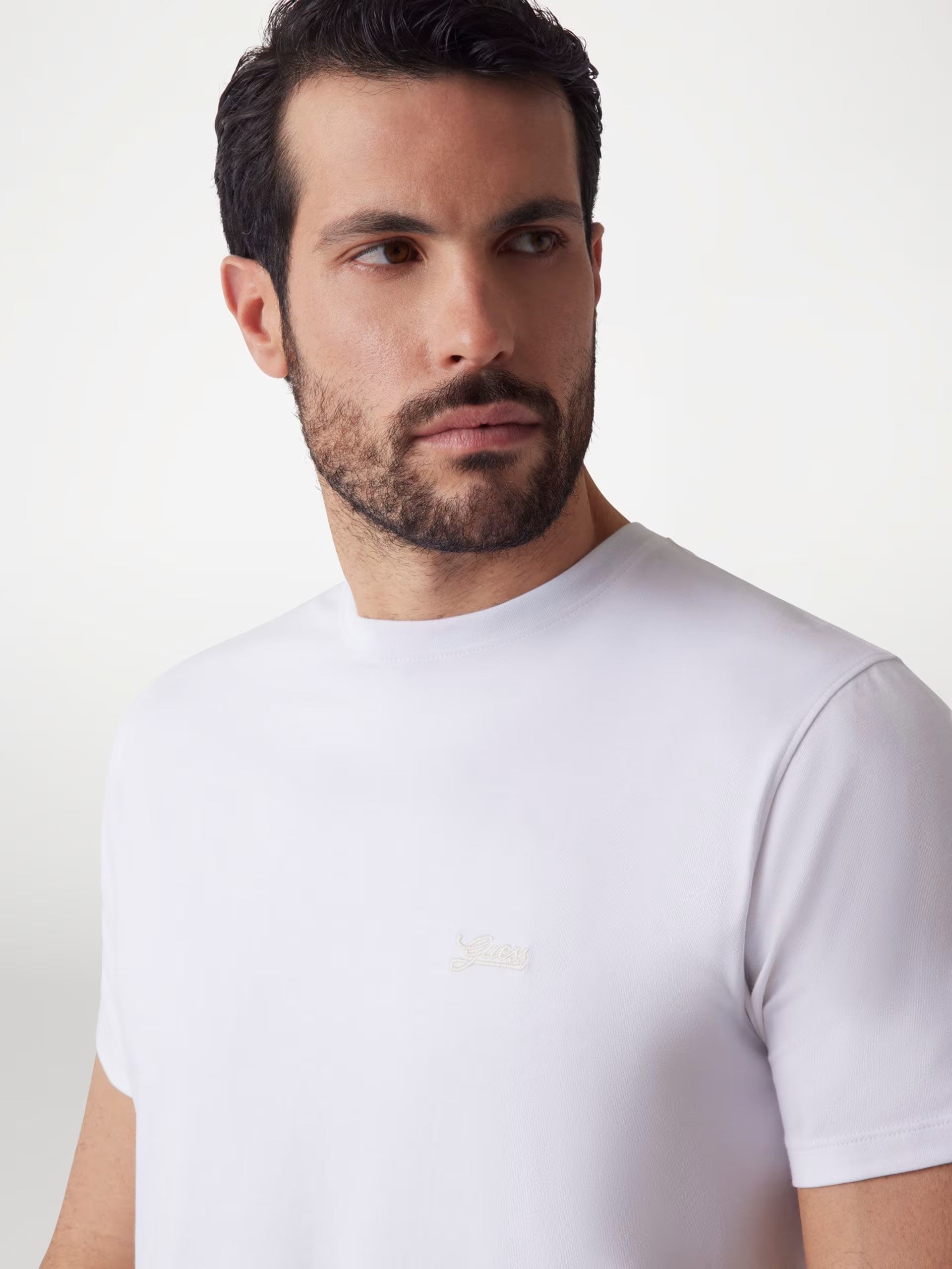 GUESS Ανδρικό T-Shirt Βαμβάκι Λευκό Slim Fit M4GI70KC9X0-G011PURE WHITE 1823453