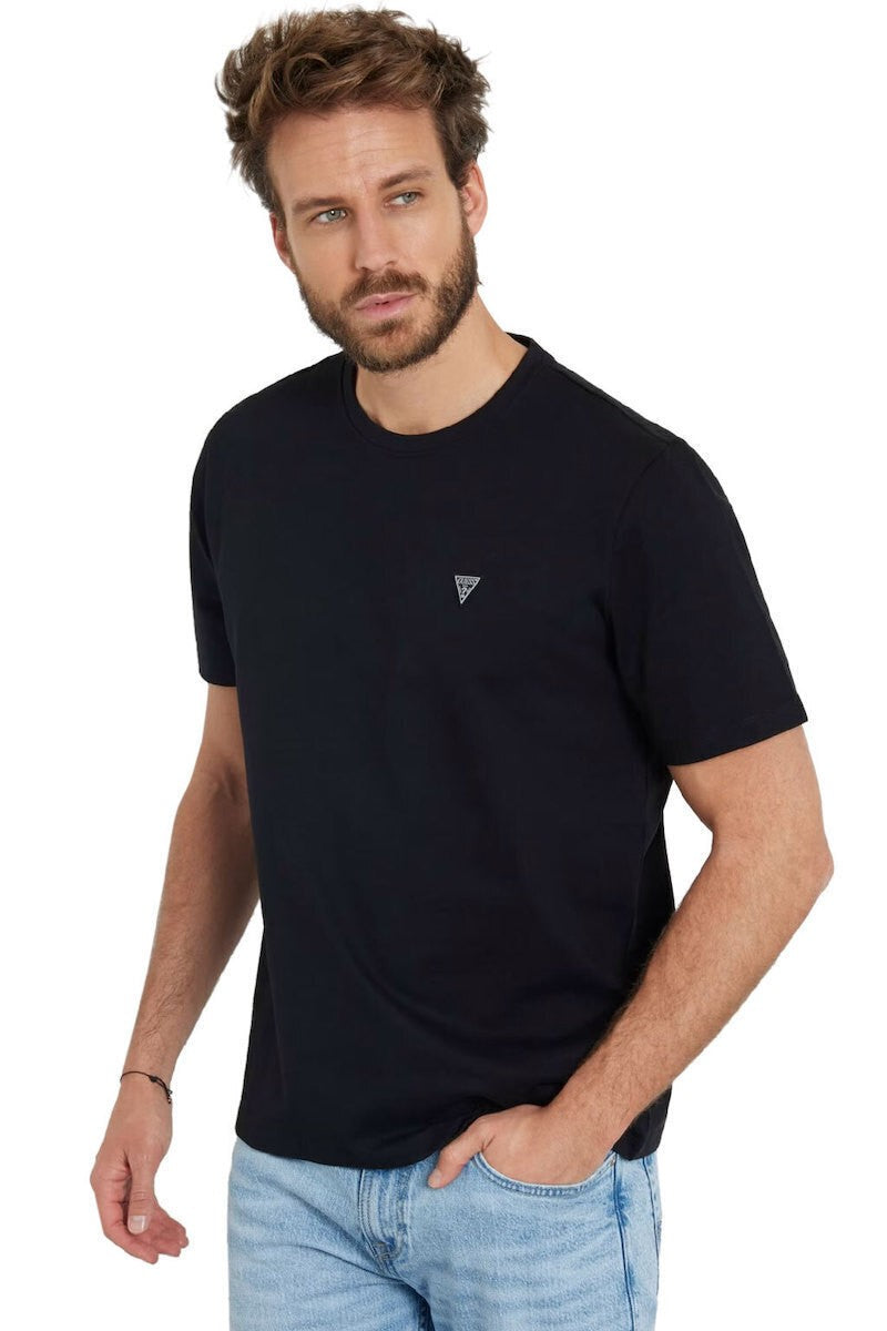 GUESS Ανδρικό T-Shirt Βαμβάκι Μαύρο Regular Fit M4YI0AKCCM1-JBLK JET BLACK A996 1823449