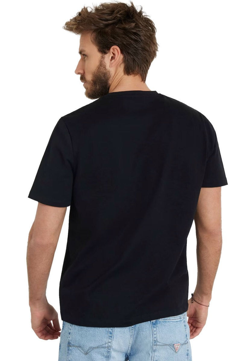 GUESS Ανδρικό T-Shirt Βαμβάκι Μαύρο Regular Fit M4YI0AKCCM1-JBLK JET BLACK A996 1823449