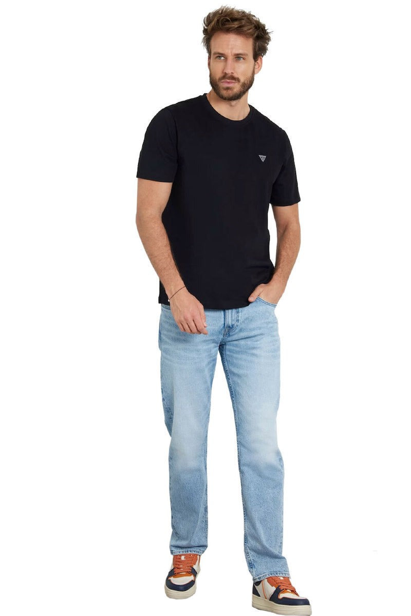 GUESS Ανδρικό T-Shirt Βαμβάκι Μαύρο Regular Fit M4YI0AKCCM1-JBLK JET BLACK A996 1823449