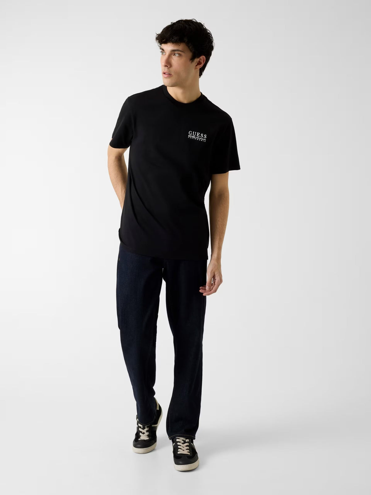 GUESS Ανδρικό T-Shirt Βαμβάκι Μαύρο Regular Fit M6RI05KBW41-JBLK JET BLACK A996 1823454