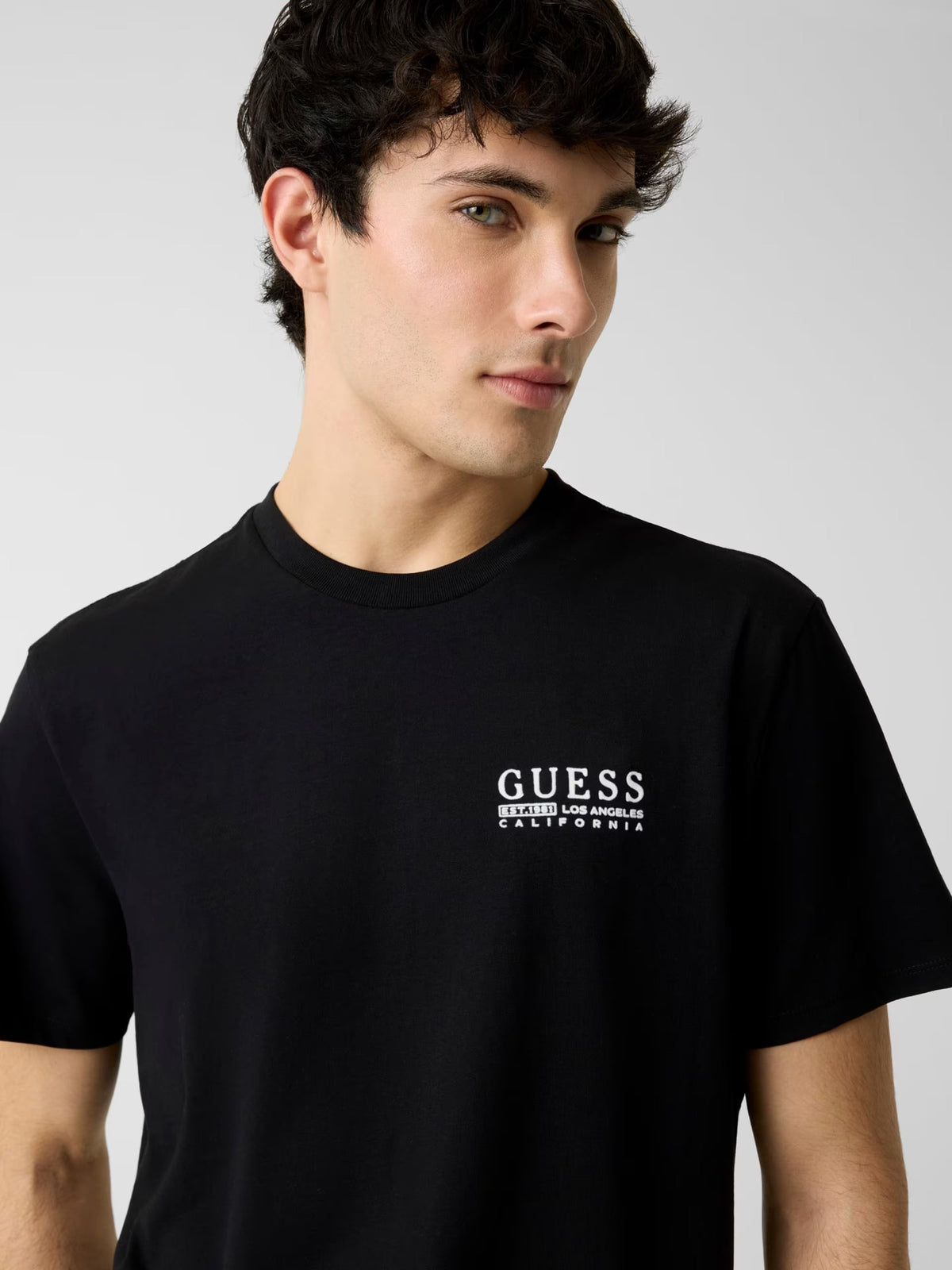 GUESS Ανδρικό T-Shirt Βαμβάκι Μαύρο Regular Fit M6RI05KBW41-JBLK JET BLACK A996 1823454