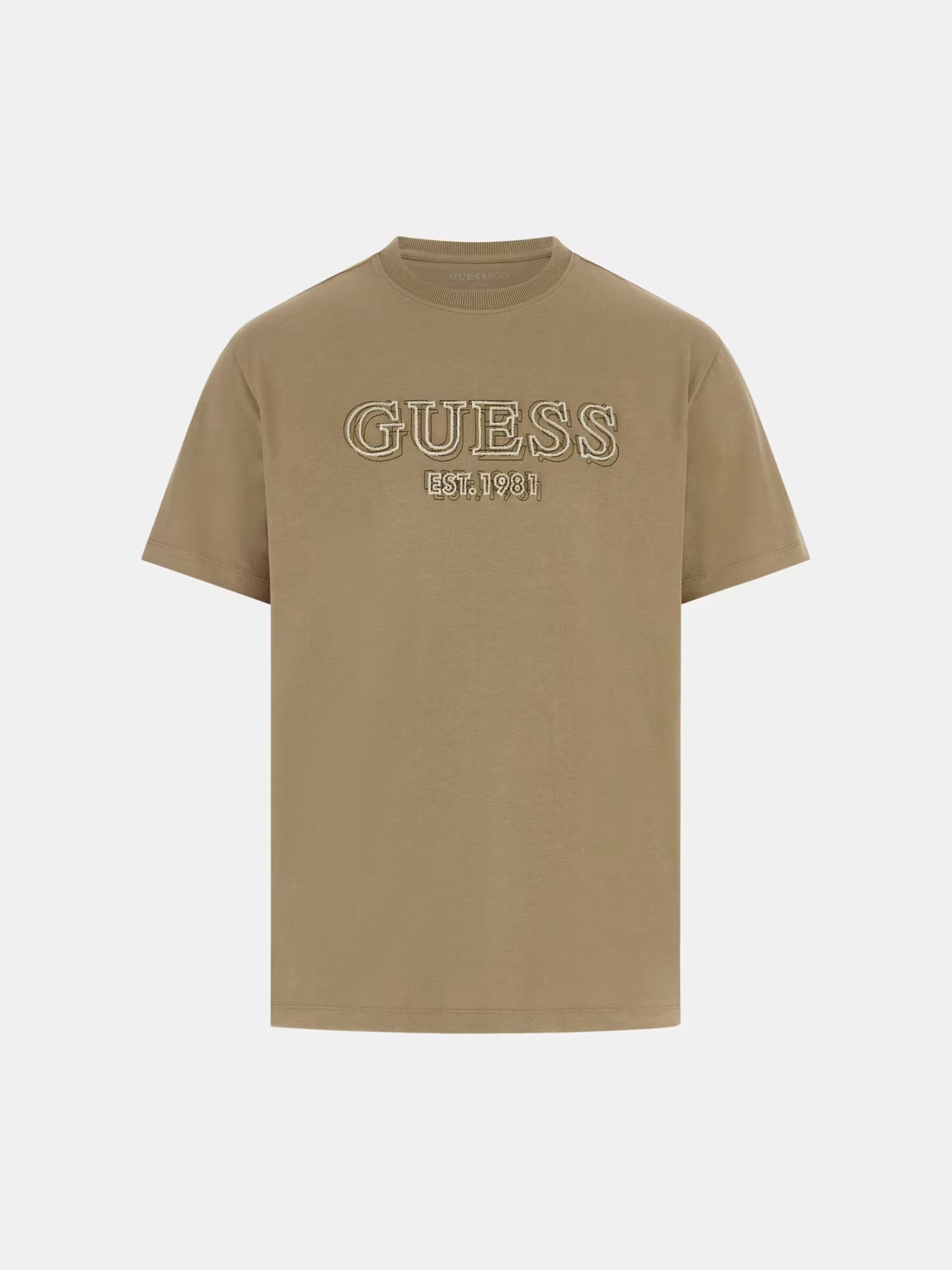 GUESS Ανδρικό T-Shirt Βαμβάκι Χακί Regular Fit M6RI22K8FQ4-G1ED KHAKI WAY 1823465