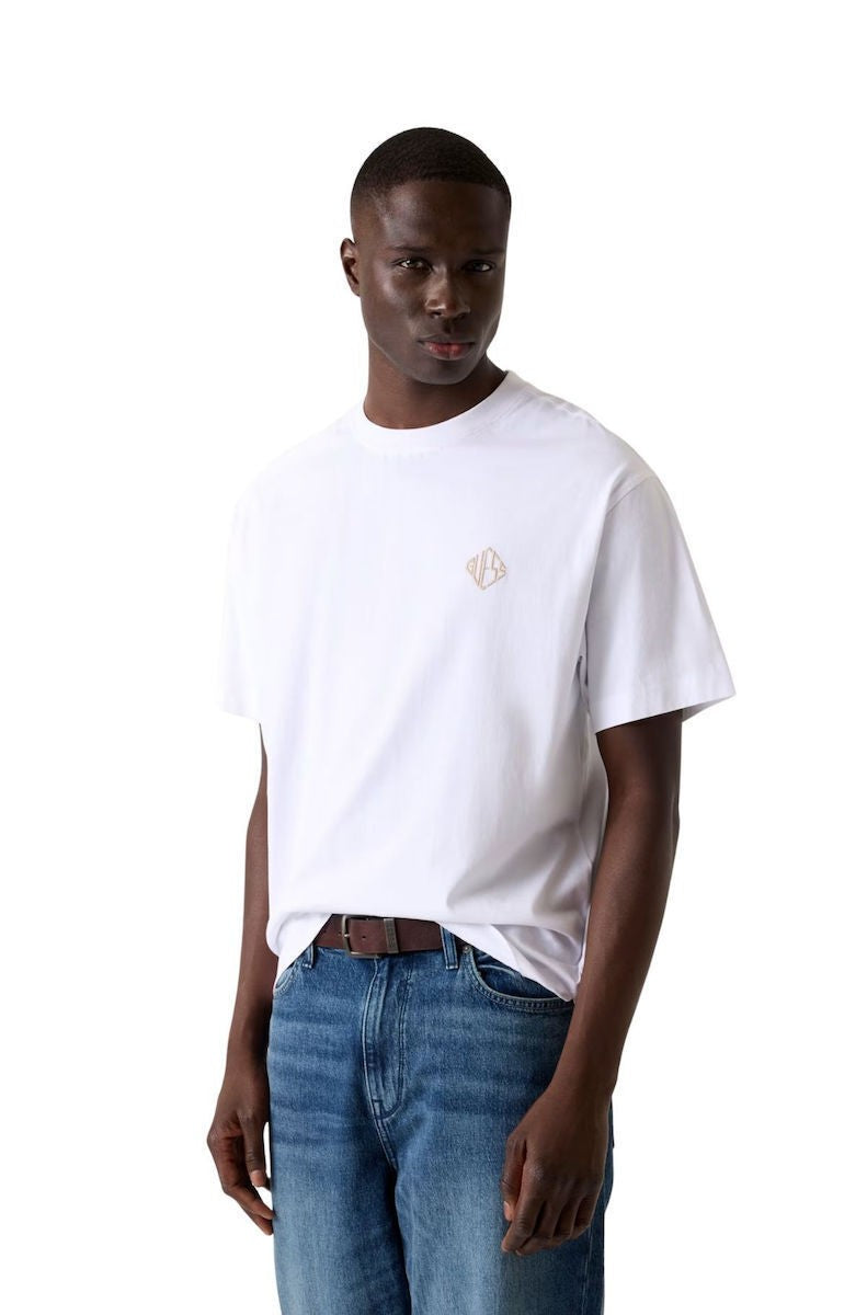 GUESS Ανδρικό T-Shirt Βαμβάκι Λευκό Regular Fit M6RI25I3Z14-G011 PURE WHITE 1823456