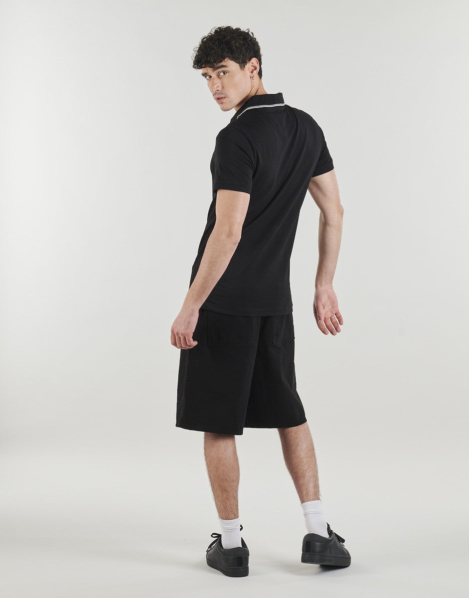 GUESS Ανδρικό T-Shirt Polo Πολυεστέρας/Ελαστάνη Μαύρο Regular Fit M6RP66J1314-JBLK JET BLACK A996 1823450