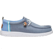 HEY DUDE Ανδρικά  Ιστιοπλοϊκά Παπούτσια Wally Craft Linen Ύφασμα Μπλέ 43086-Monument Grey/Faded Denim 1813352