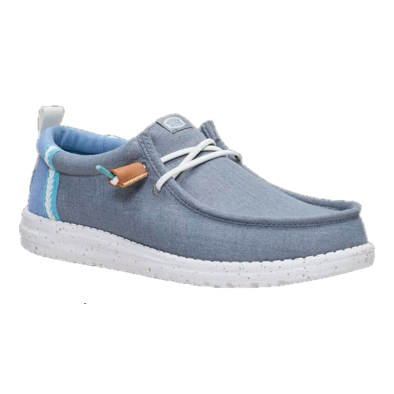 HEY DUDE Ανδρικά  Ιστιοπλοϊκά Παπούτσια Wally Craft Linen Ύφασμα Μπλέ 43086-Monument Grey/Faded Denim 1813352