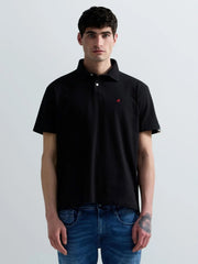 REPLAY Ανδρικό T-Shirt Polo Βαμβάκι/Ελαστάνη Μαύρο Regular Fit M3431.000.21868.576-098 BLACK 1823376