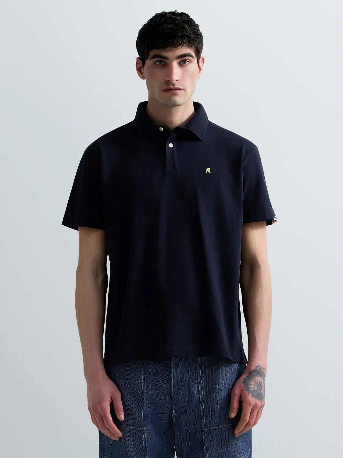 REPLAY Ανδρικό T-Shirt Polo Βαμβάκι/Ελαστάνη Μπλέ Regular Fit M3431.000.21868.576-970 NAVY 1823376