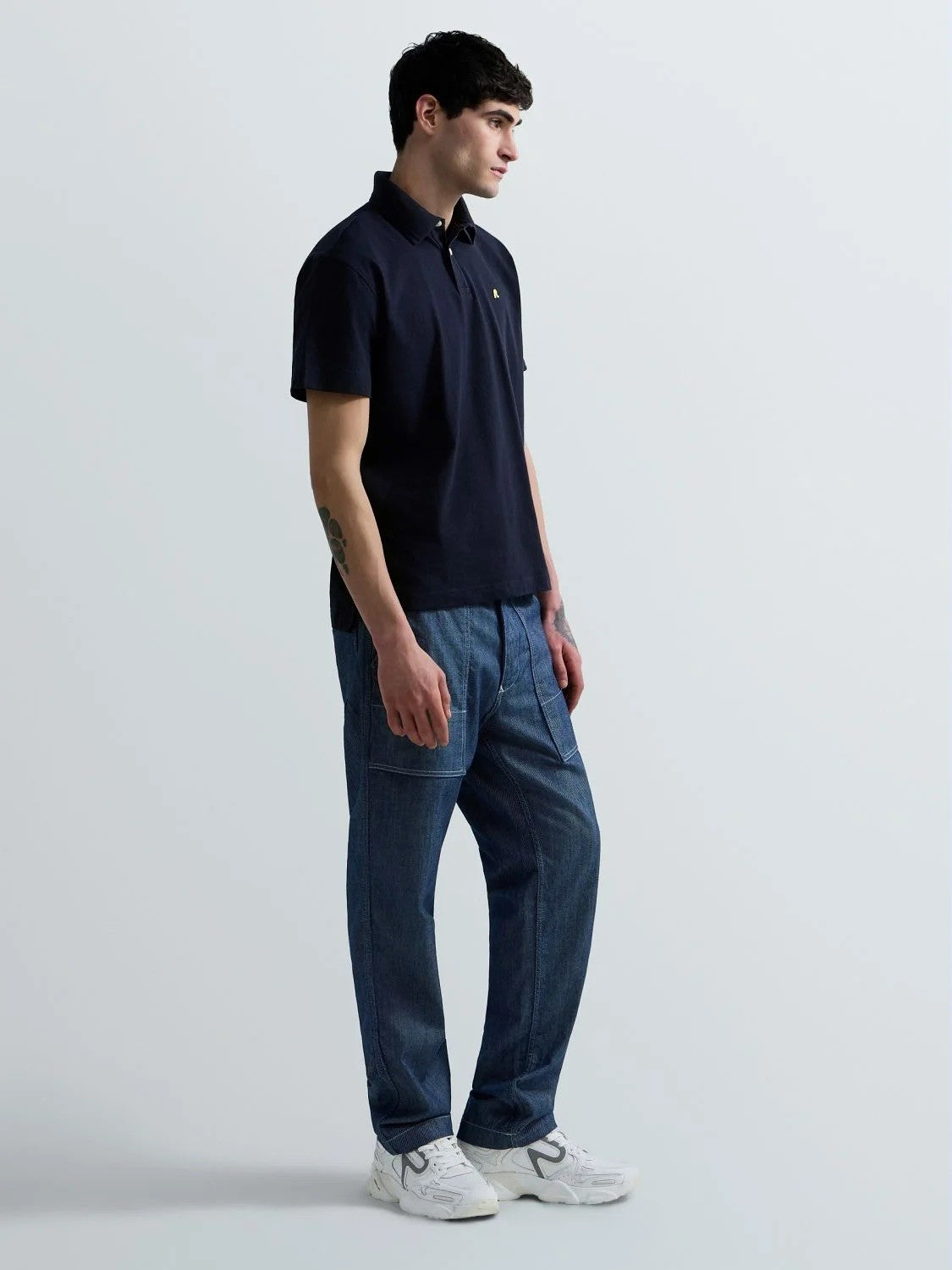 REPLAY Ανδρικό T-Shirt Polo Βαμβάκι/Ελαστάνη Μπλέ Regular Fit M3431.000.21868.576-970 NAVY 1823376