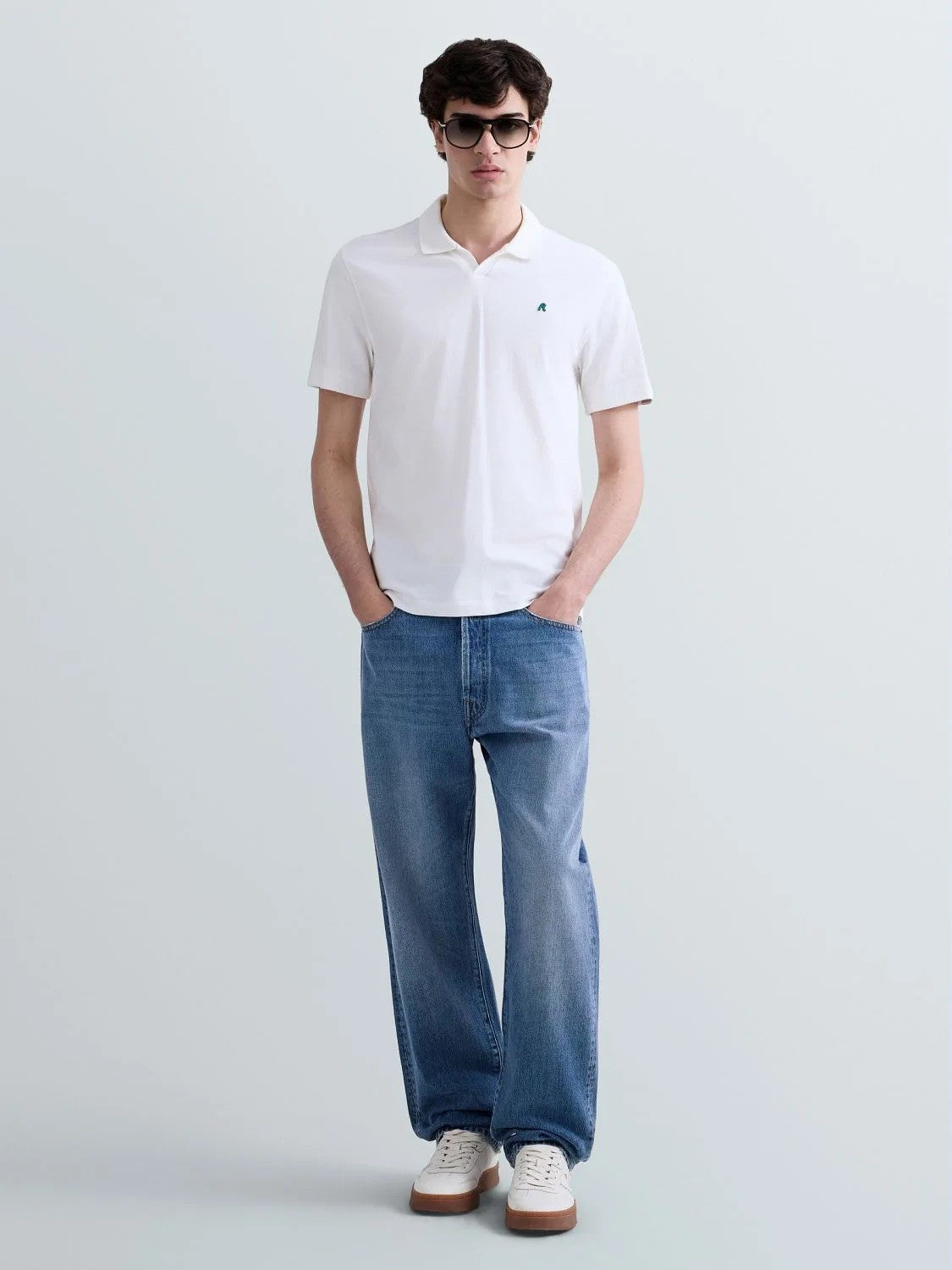 REPLAY Ανδρικό T-Shirt Polo Βαμβάκι/Ελαστάνη Λευκό Regular Fit M3465.000.21868-011 NATURAL WHITE 1823380