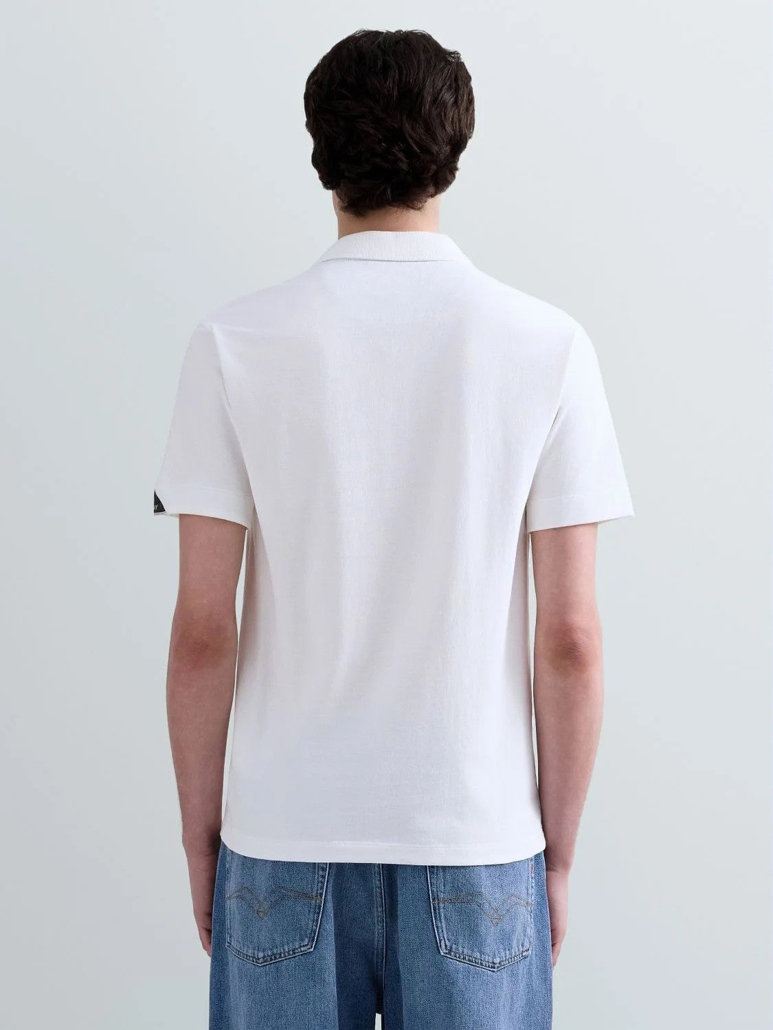 REPLAY Ανδρικό T-Shirt Polo Βαμβάκι/Ελαστάνη Λευκό Regular Fit M3465.000.21868-011 NATURAL WHITE 1823380