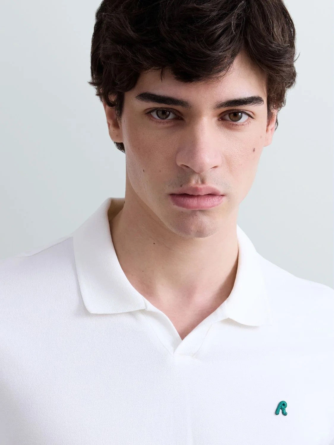 REPLAY Ανδρικό T-Shirt Polo Βαμβάκι/Ελαστάνη Λευκό Regular Fit M3465.000.21868-011 NATURAL WHITE 1823380
