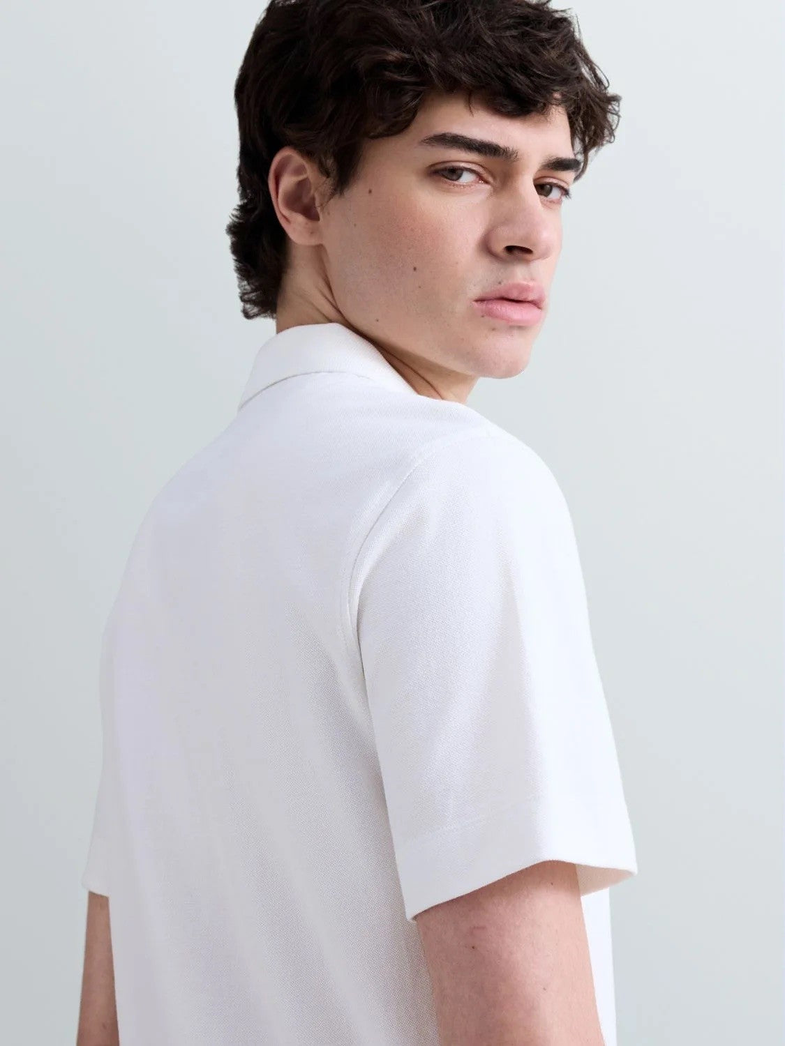 REPLAY Ανδρικό T-Shirt Polo Βαμβάκι/Ελαστάνη Λευκό Regular Fit M3465.000.21868-011 NATURAL WHITE 1823380