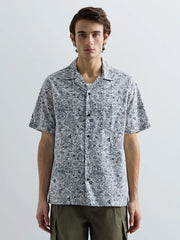 REPLAY Ανδρικό Πουκάμισο Floral Βαμβάκι Πολύχρωμο Regular Fit M4157.000.75102-020 WHITE/BLUE 1823377