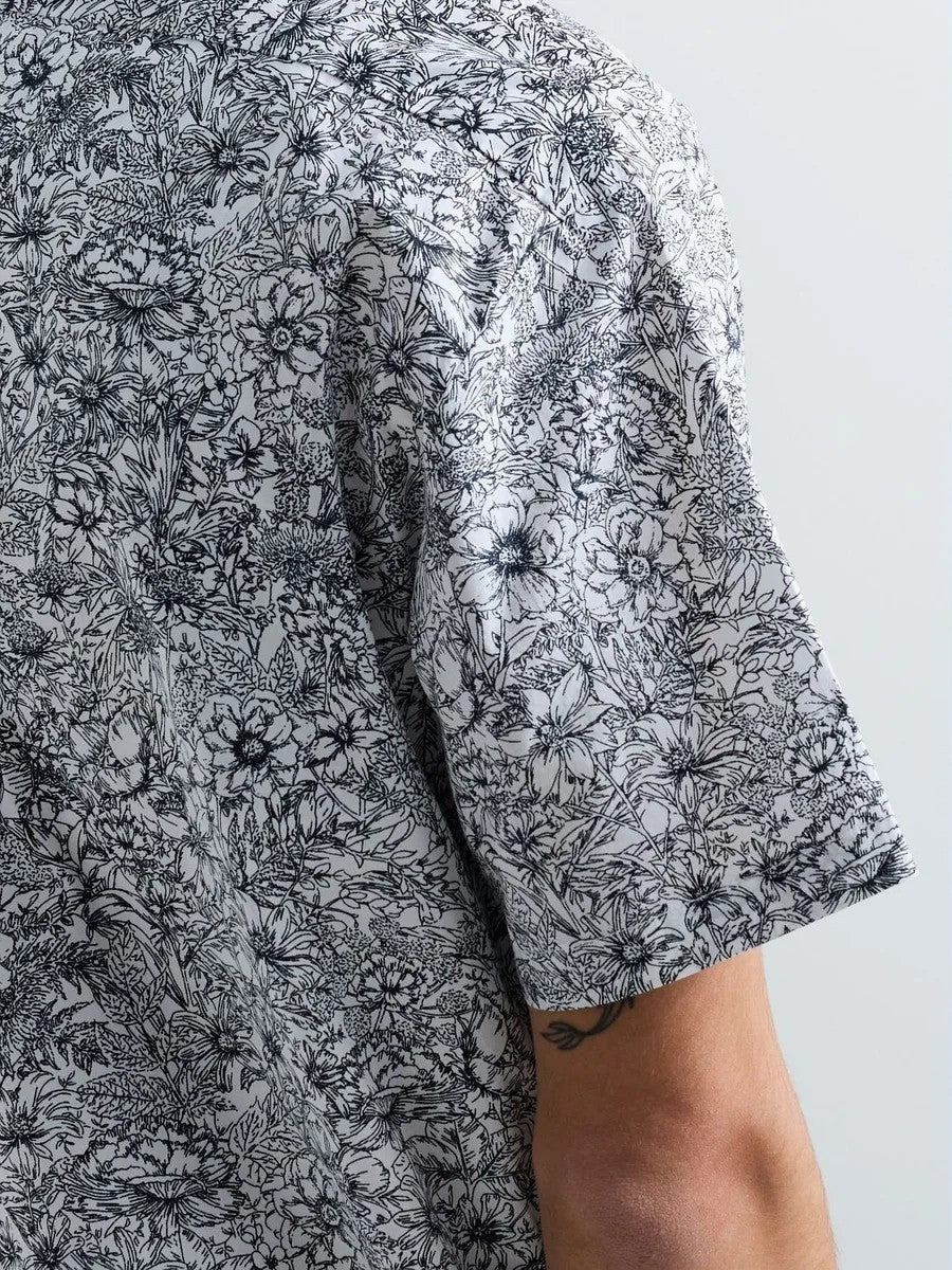 REPLAY Ανδρικό Πουκάμισο Floral Βαμβάκι Πολύχρωμο Regular Fit M4157.000.75102-020 WHITE/BLUE 1823377