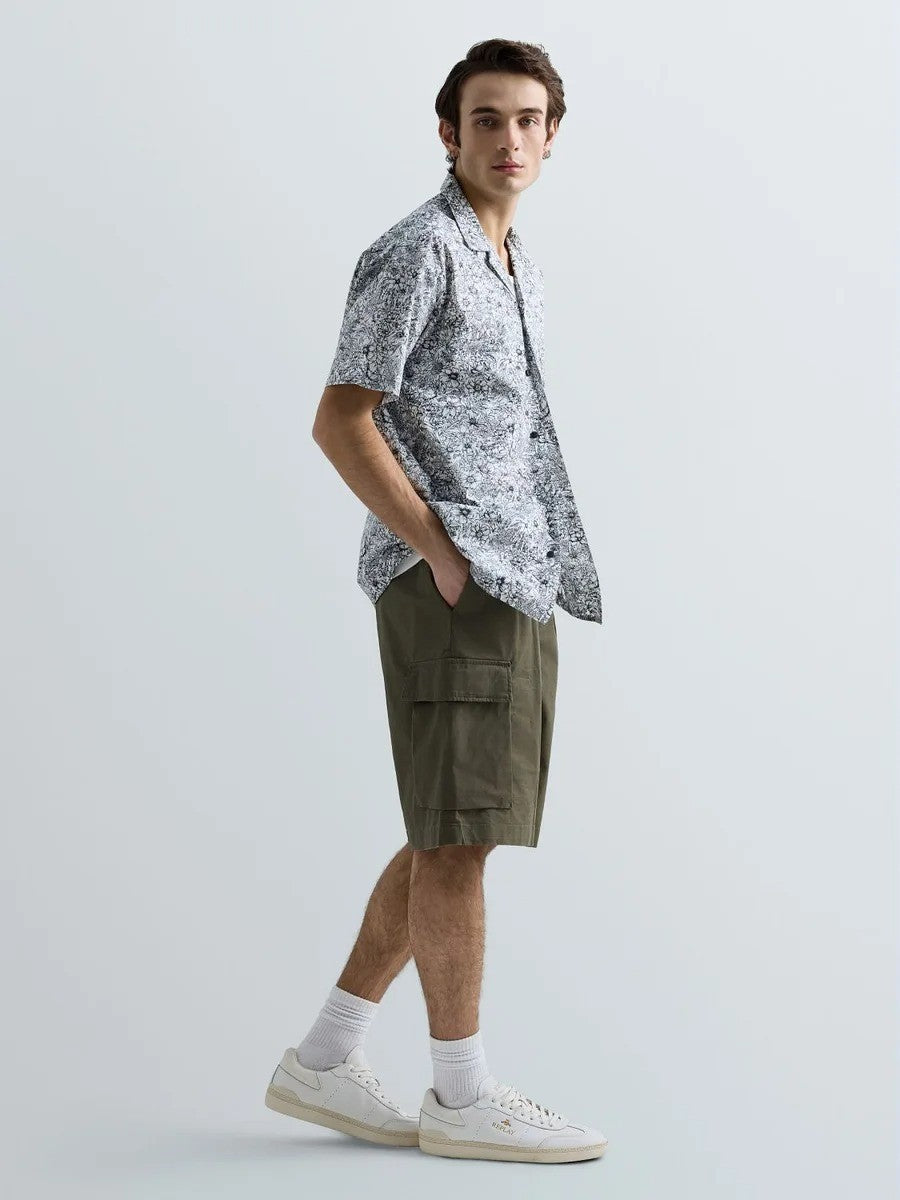 REPLAY Ανδρικό Πουκάμισο Floral Βαμβάκι Πολύχρωμο Regular Fit M4157.000.75102-020 WHITE/BLUE 1823377