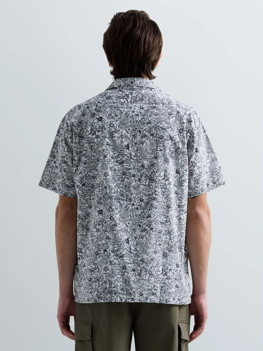 REPLAY Ανδρικό Πουκάμισο Floral Βαμβάκι Πολύχρωμο Regular Fit M4157.000.75102-020 WHITE/BLUE 1823377