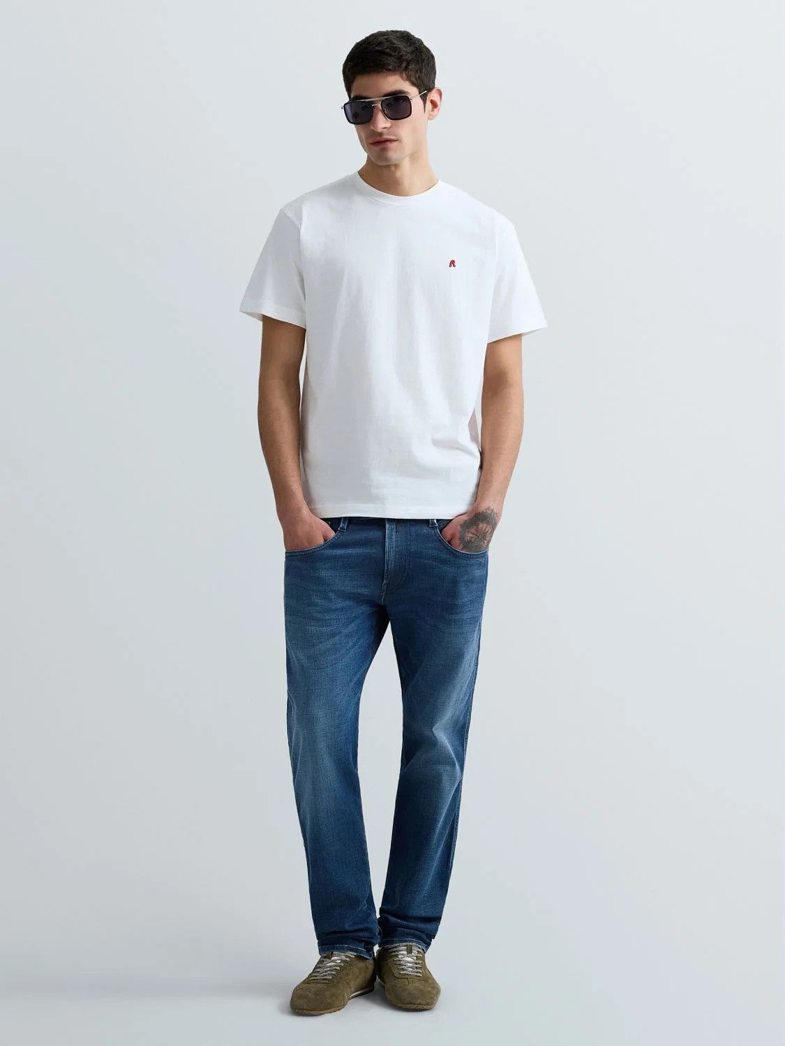 REPLAY Ανδρικό T-Shirt Βαμβάκι Λευκό Regular Fit M3015.000.2660-011 NATURAL WHITE 1822083