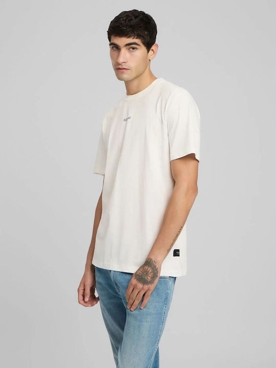 REPLAY Ανδρικό T-Shirt Βαμβάκι Εκρού Regular Fit M3098.000.2660-985 NATURAL WHITE 1823385