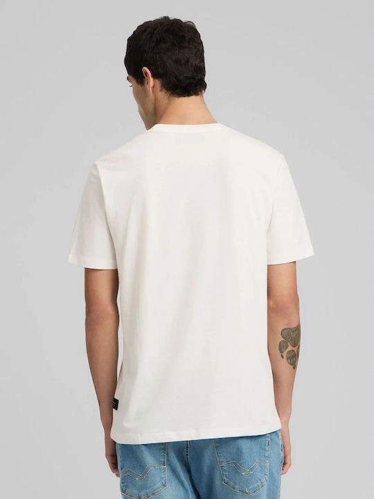 REPLAY Ανδρικό T-Shirt Βαμβάκι Εκρού Regular Fit M3098.000.2660-985 NATURAL WHITE 1823385