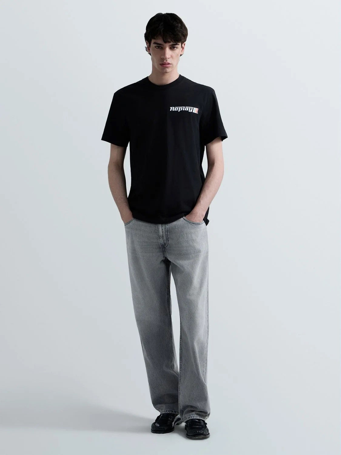 REPLAY Ανδρικό T-Shirt Βαμβάκι Μαύρο Regular Fit M3329.000.2660-098 BLACK 1823390