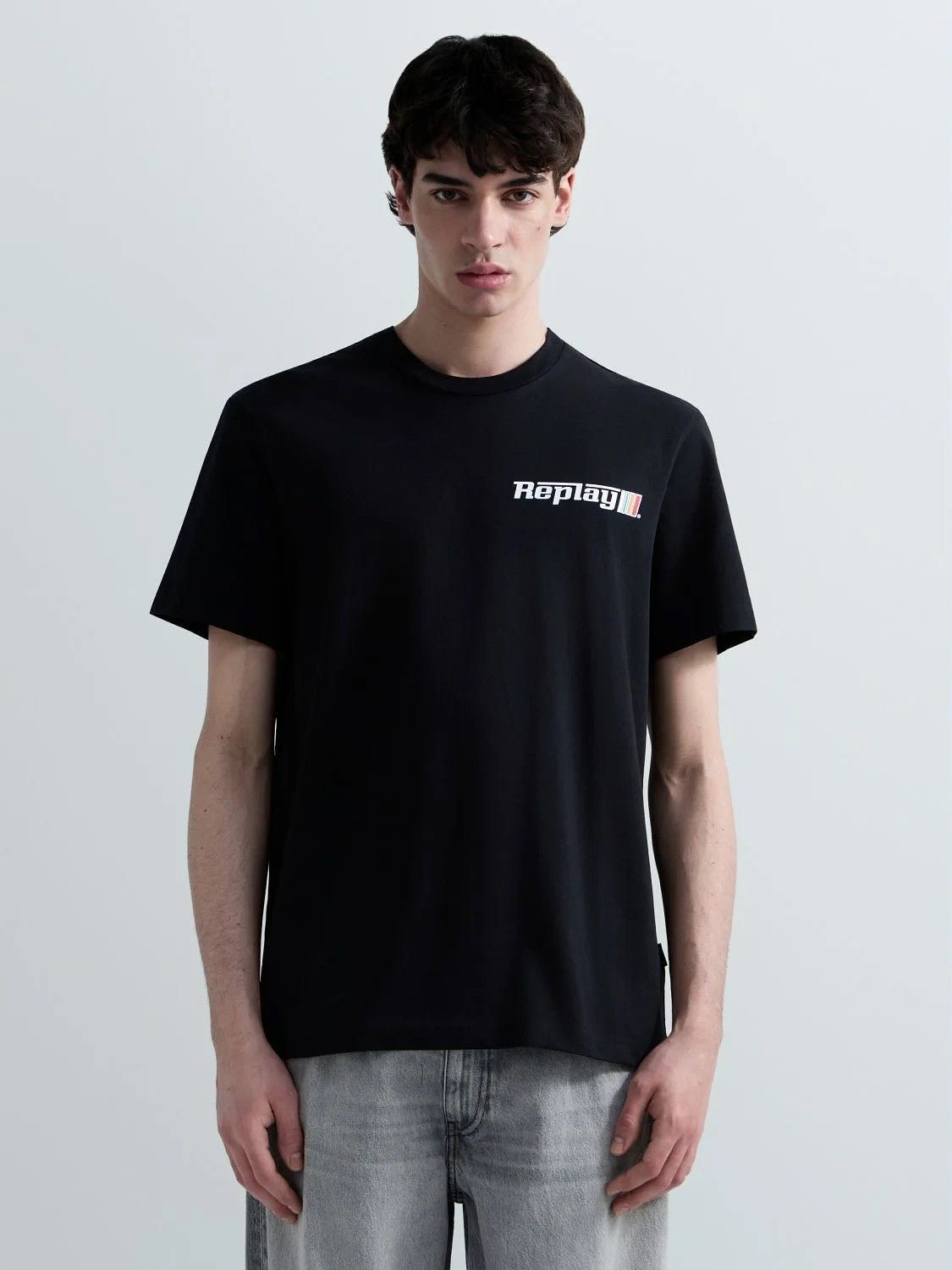 REPLAY Ανδρικό T-Shirt Βαμβάκι Μαύρο Regular Fit M3329.000.2660-098 BLACK 1823390