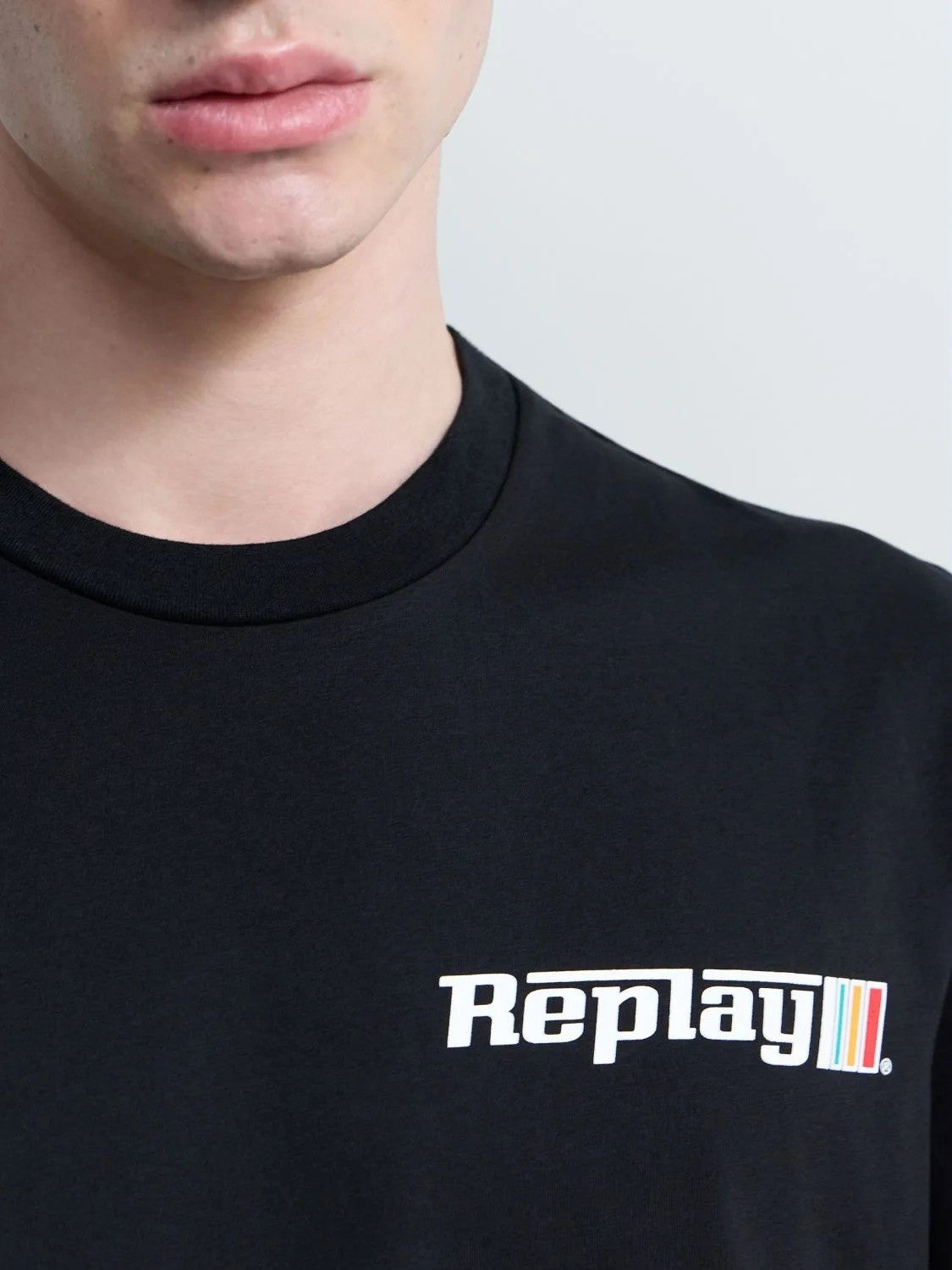 REPLAY Ανδρικό T-Shirt Βαμβάκι Μαύρο Regular Fit M3329.000.2660-098 BLACK 1823390