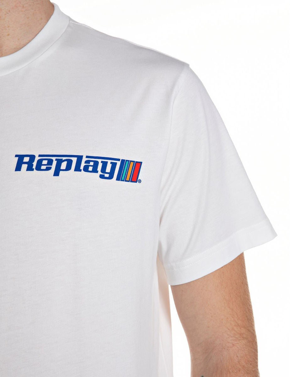 REPLAY Ανδρικό T-Shirt Βαμβάκι Λευκό Regular Fit M3329.000.2660-011 NATURAL WHITE 1823390