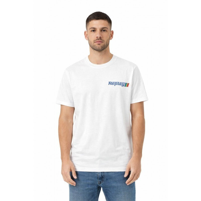 REPLAY Ανδρικό T-Shirt Βαμβάκι Λευκό Regular Fit M3329.000.2660-011 NATURAL WHITE 1823390